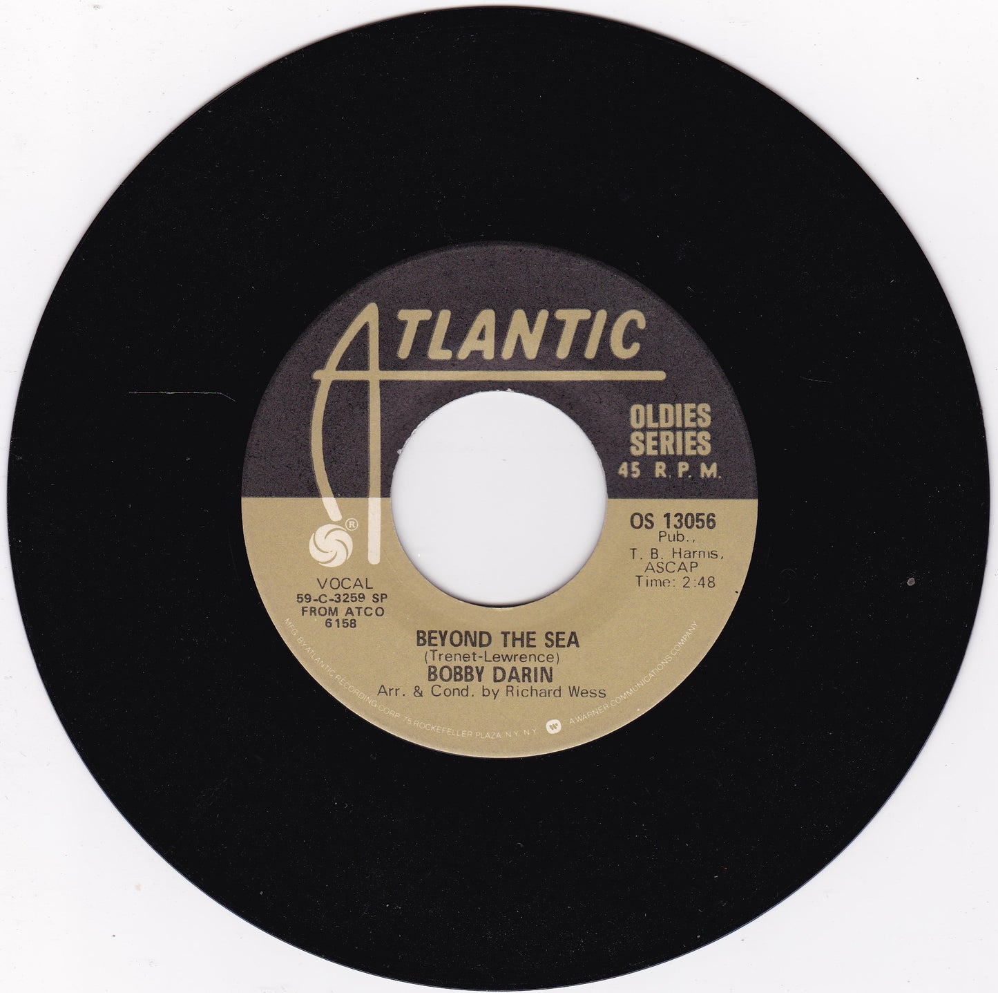 Bobby Darin ‎– Mack The Knife (Atlantic) 7" vinyl single G+/- US jukebox