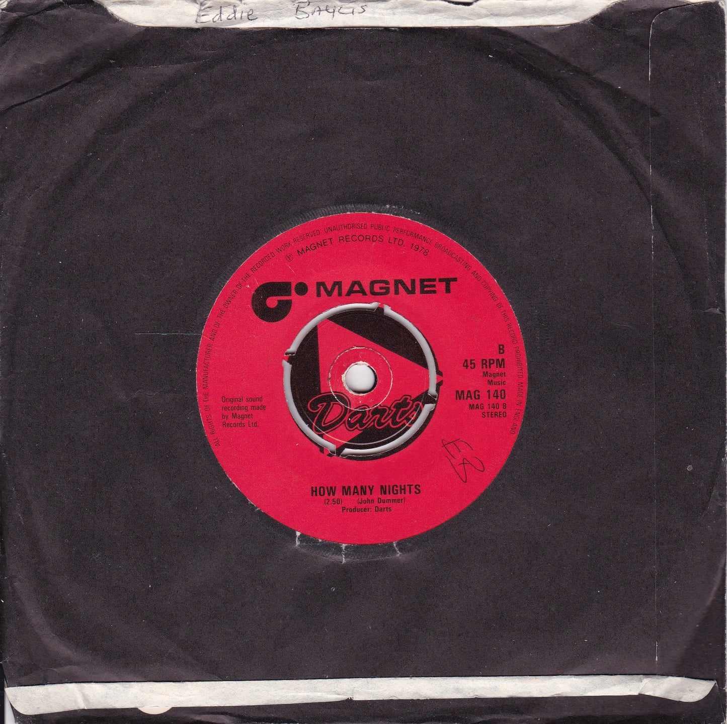 Darts – Get It (Magnet, 1978) 7" vinyl single VG/VG