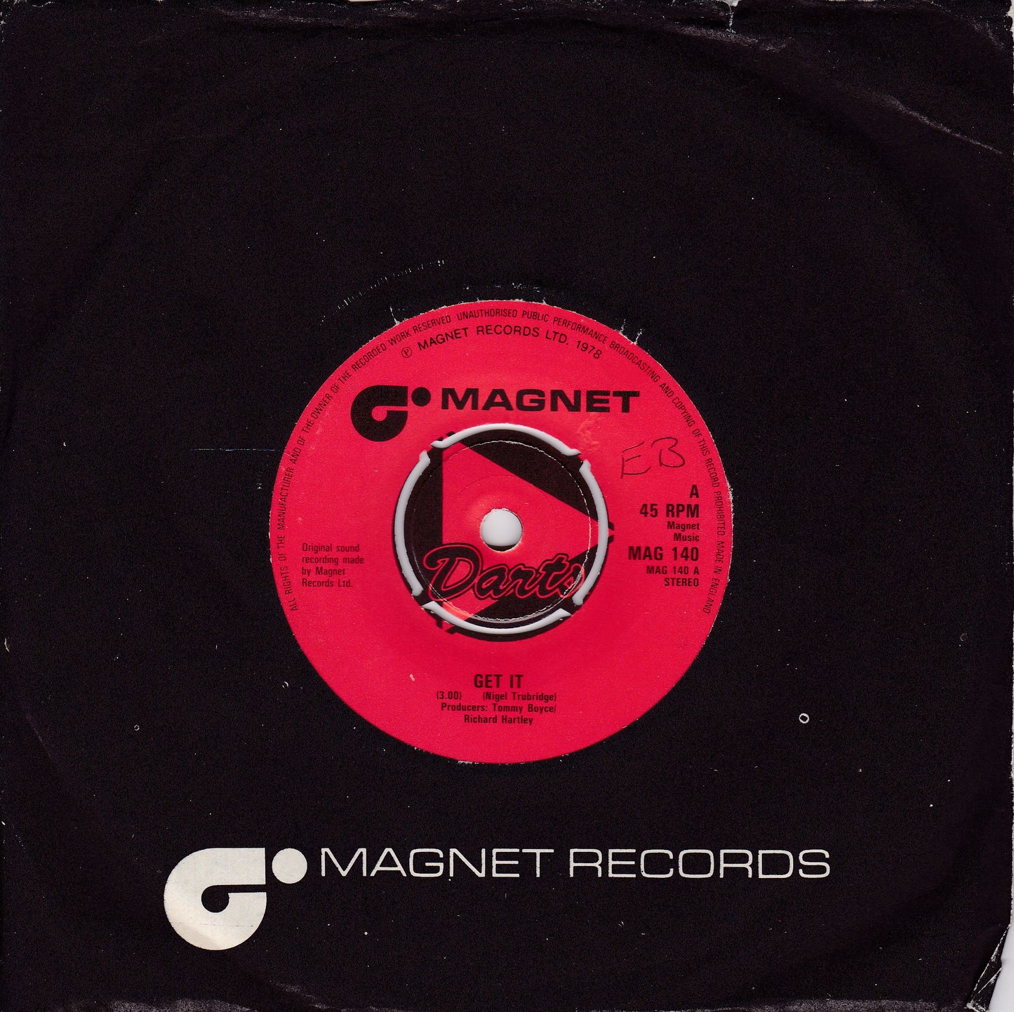 Darts – Get It (Magnet, 1978) 7" vinyl single VG/VG