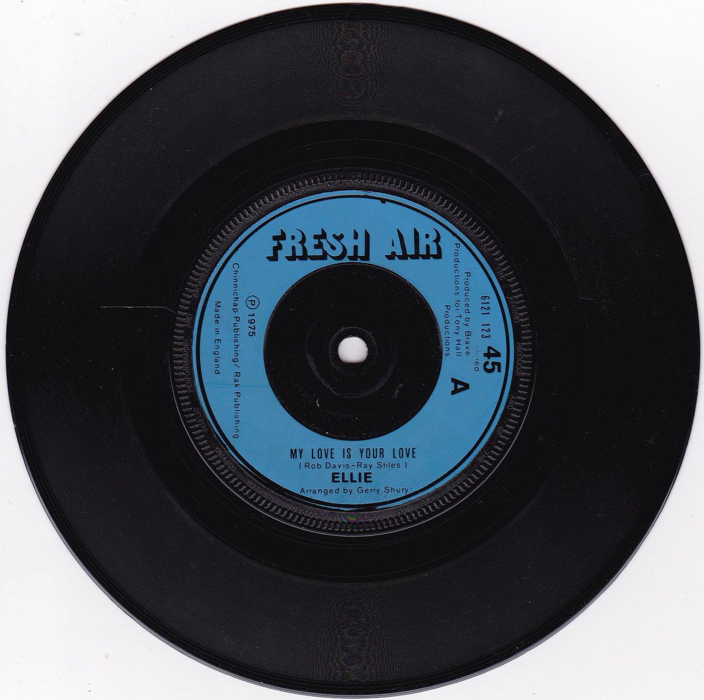 Ellie ‎– My Love Is Your Love (Fresh Air 1975) 7" vinyl single G+/-