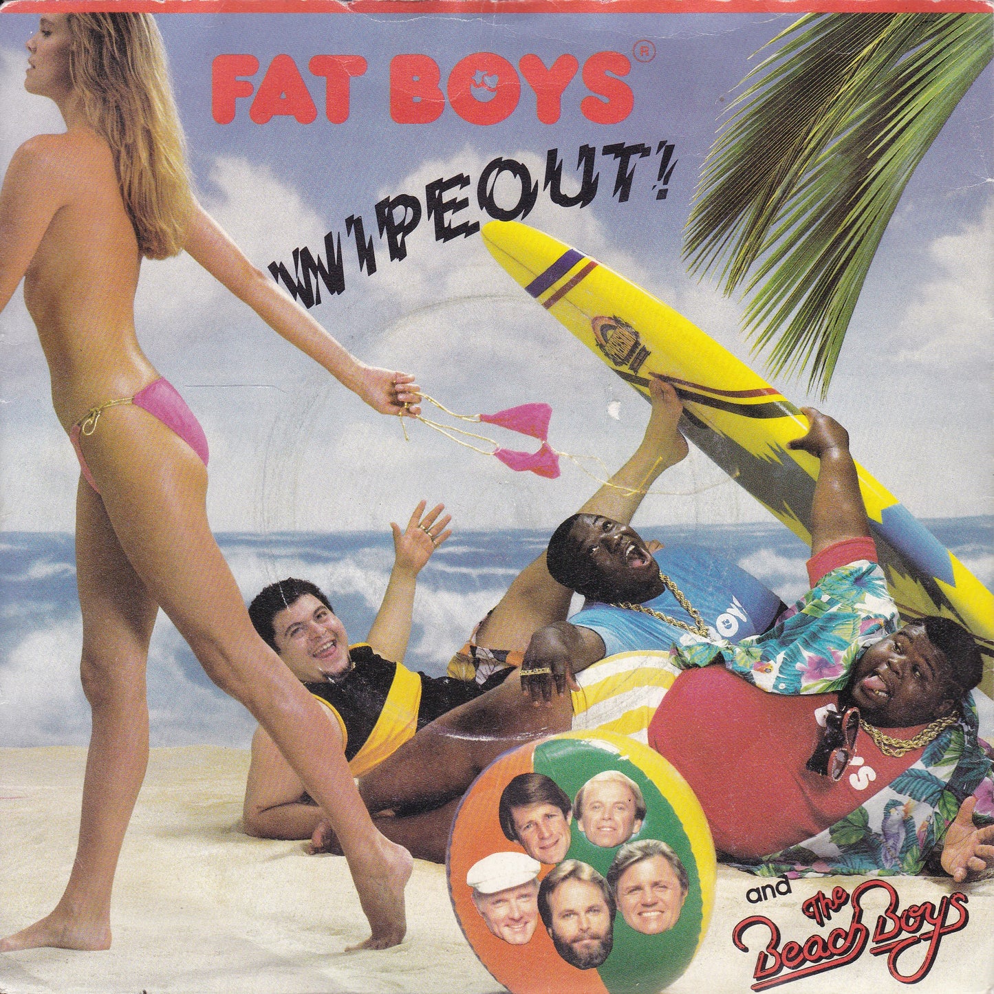 Fat Boys And The Beach Boys - Wipeout (Polydor 1987) 7" vinyl P/S single VG/VG