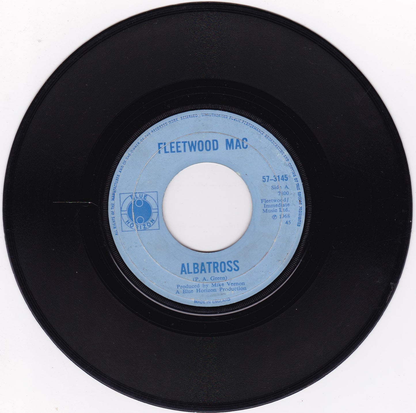 Fleetwood Mac ‎– Albatross (Blue Horizon 1968) 7" vinyl single G/- jukebox centre