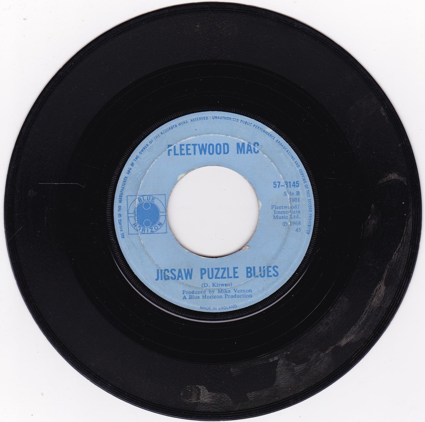 Fleetwood Mac ‎– Albatross (Blue Horizon 1968) 7" vinyl single G/- jukebox centre