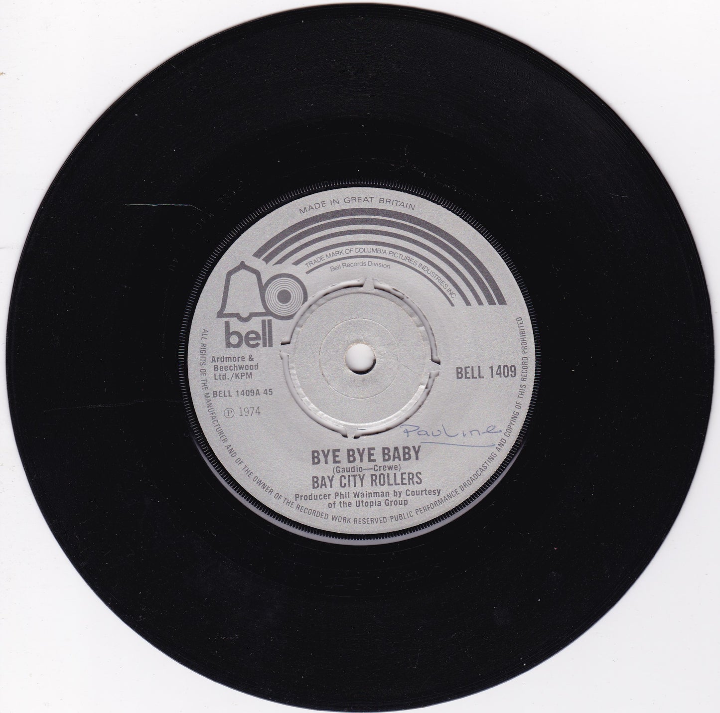 Bay City Rollers ‎– Bye Bye Baby (Bell 1975) 7" vinyl single G+/-