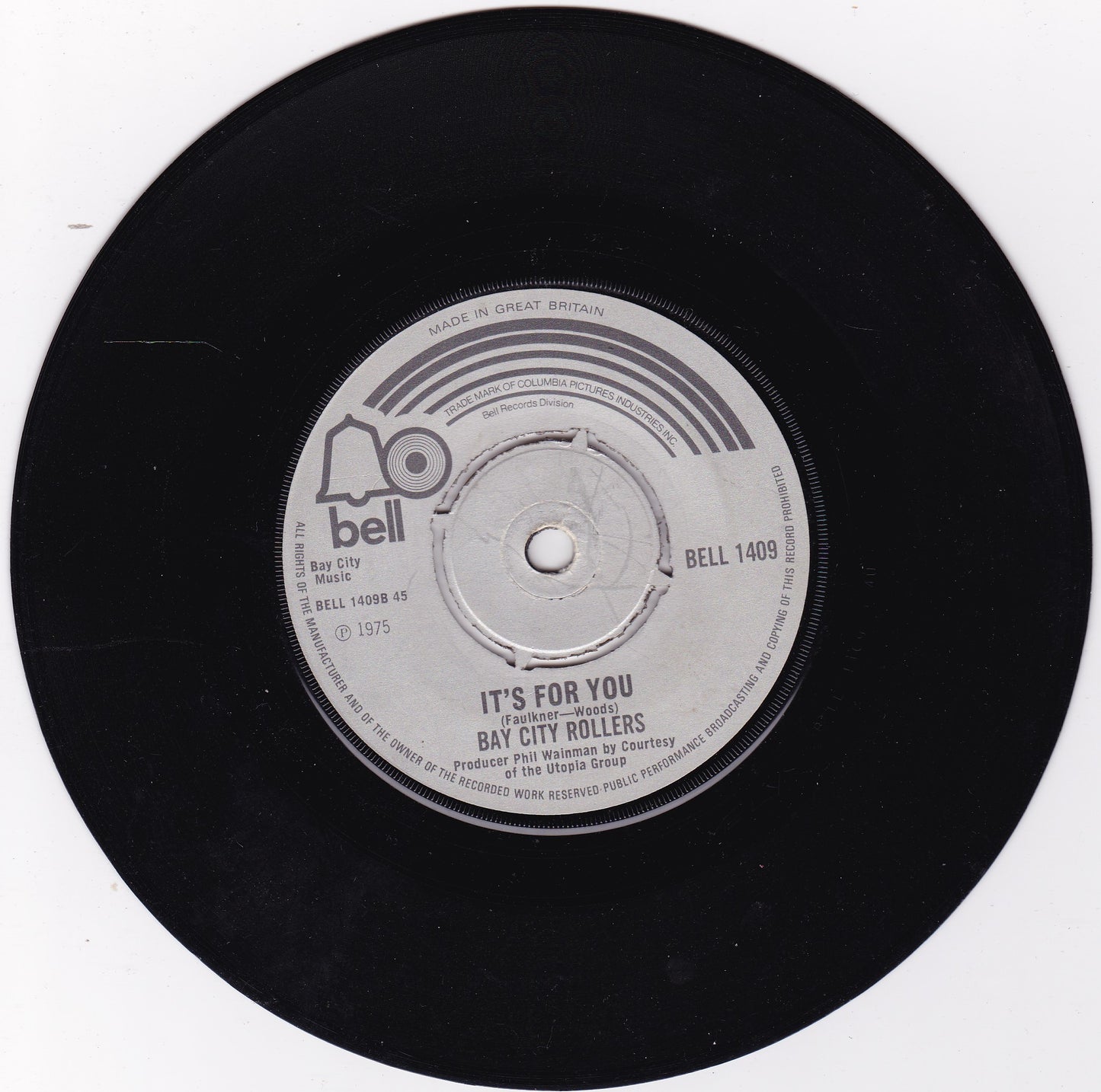 Bay City Rollers ‎– Bye Bye Baby (Bell 1975) 7" vinyl single G+/-