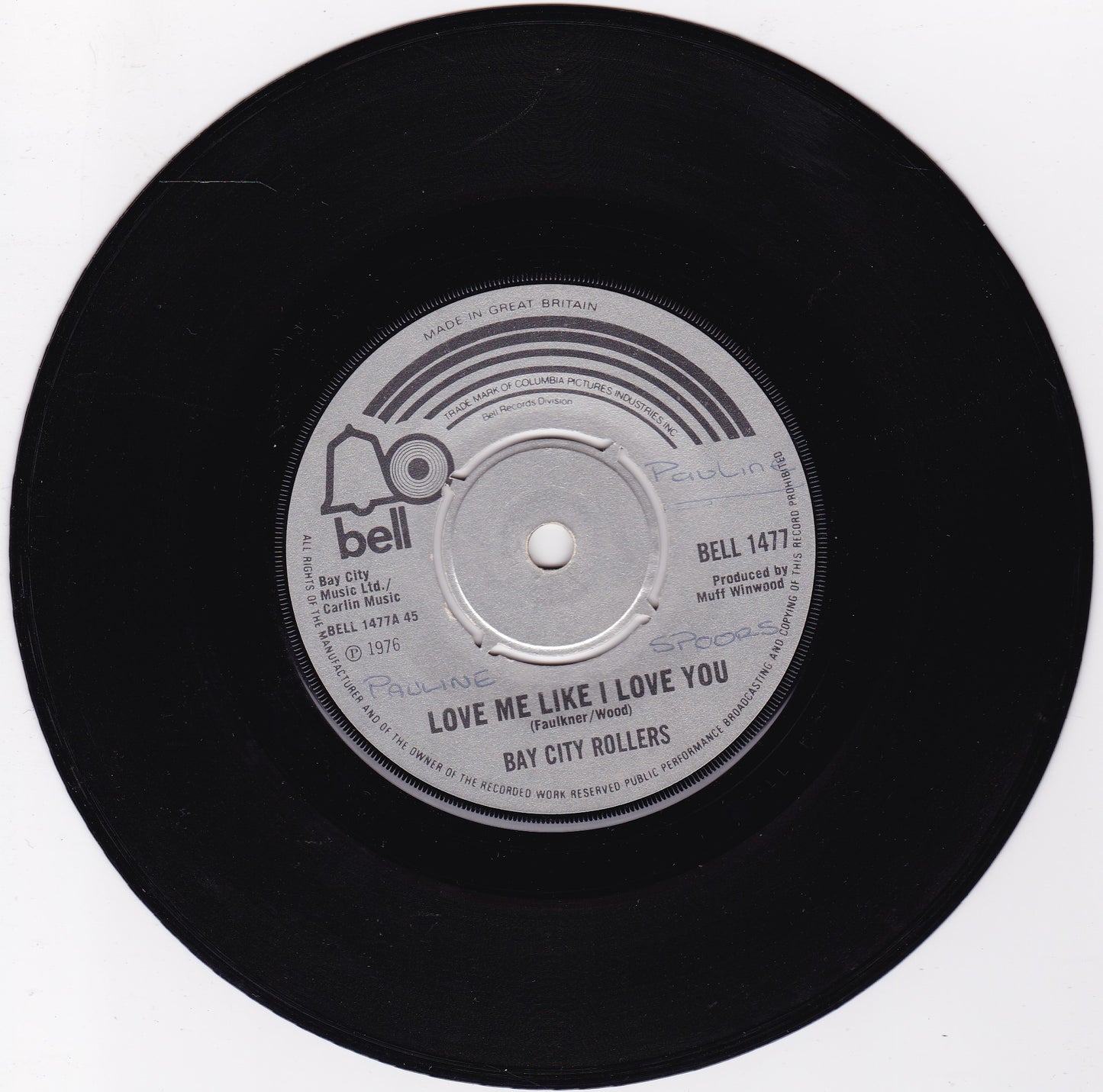 Bay City Rollers ‎– Love Me Like I Love You (Bell 1976) 7" vinyl single G+/-