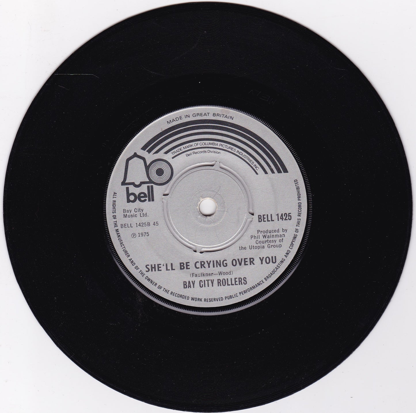 Bay City Rollers ‎– Give A Little Love (Bell 1975) 7" vinyl single G+/-