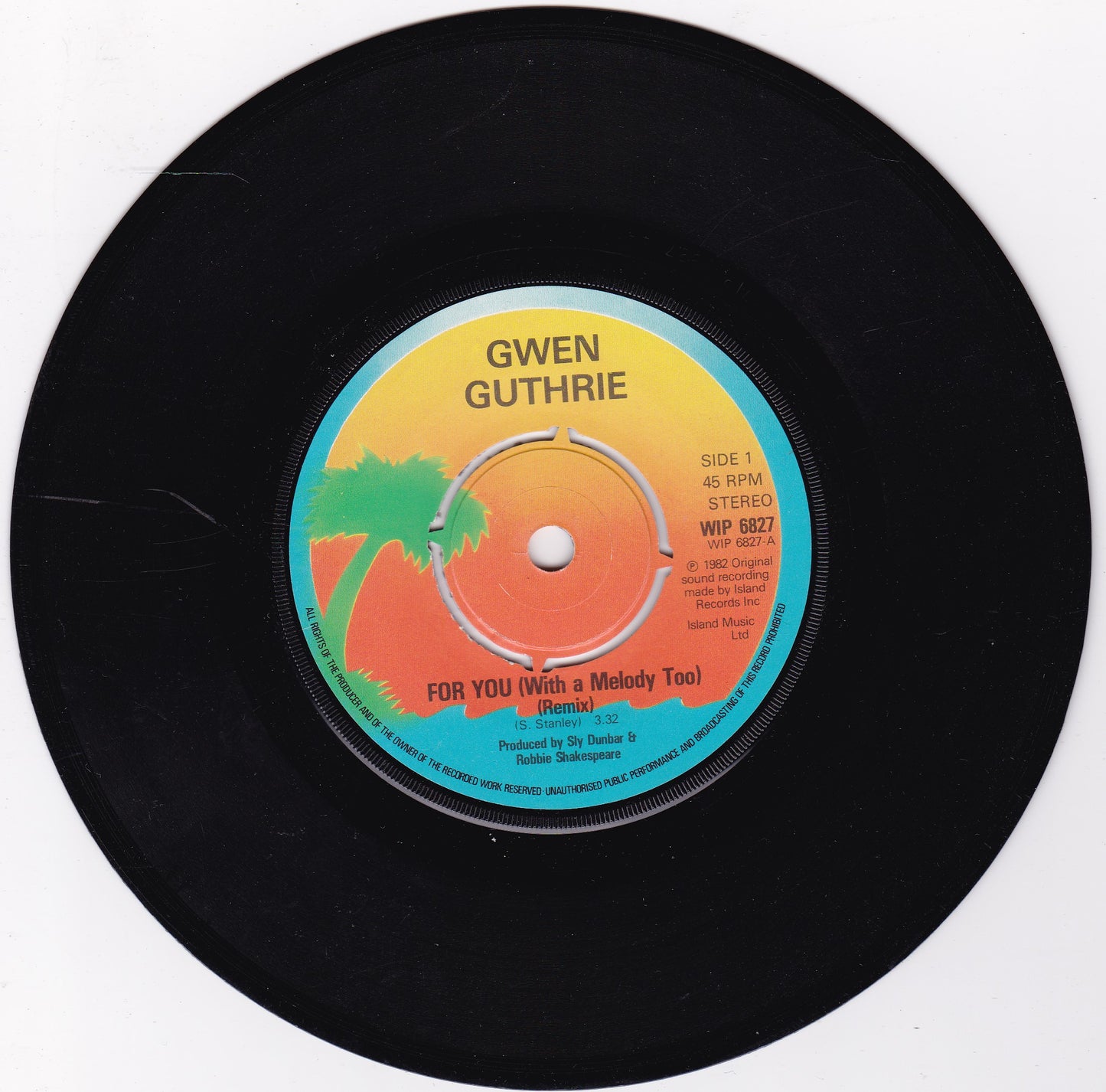 Gwen Guthrie – For You (With A Melody Too) (Island 1982) 7" vinyl single G+/-