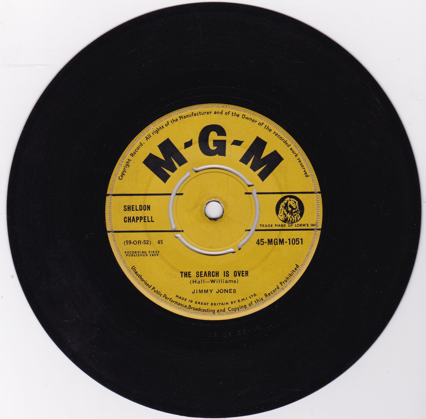 Jimmy Jones ‎– Handy Man (MGM 1960) 7" vinyl single G+/-