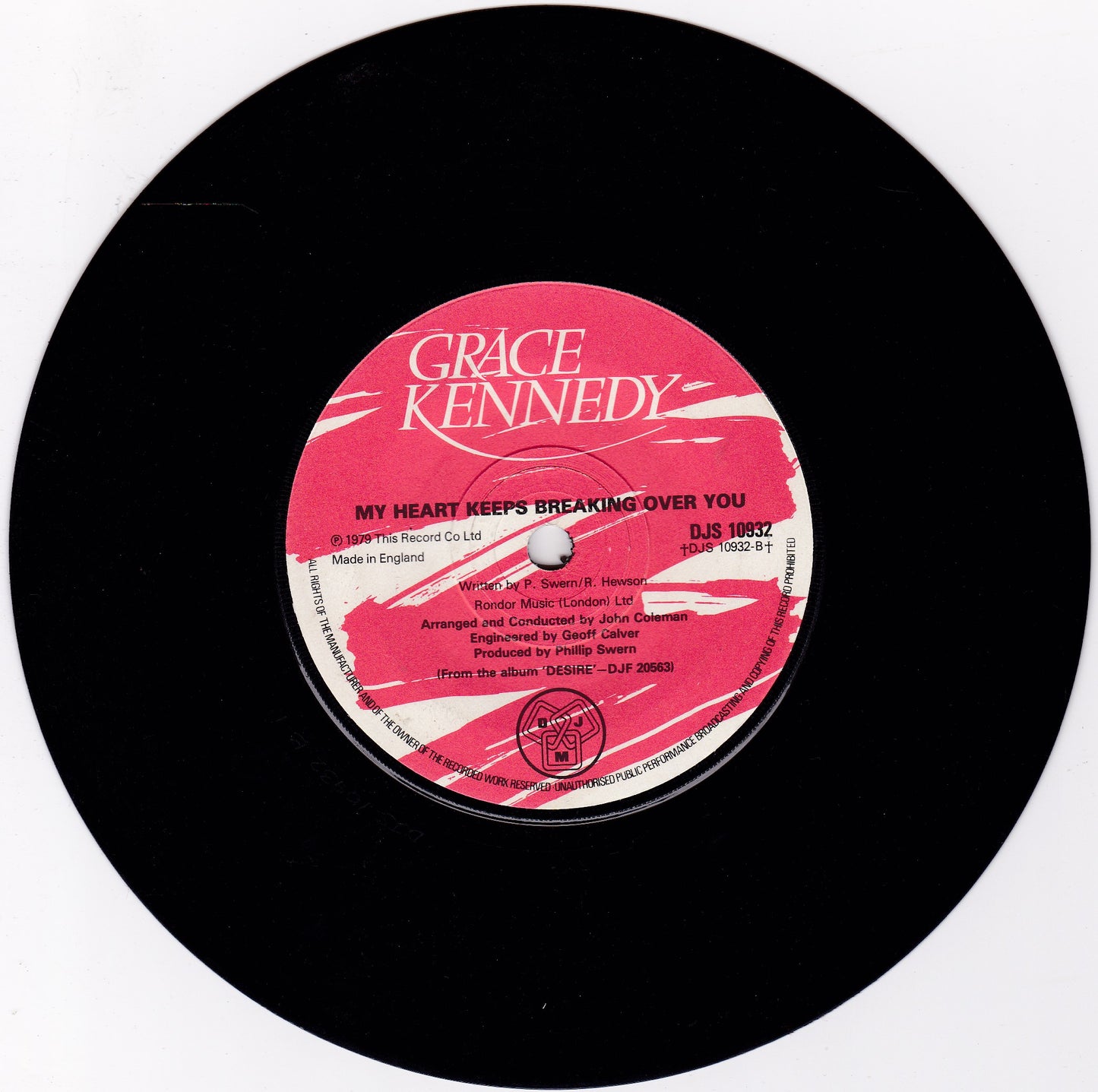 Grace Kennedy ‎– Fandango Dancing (DJM 1979) 7" vinyl single G+/- promo