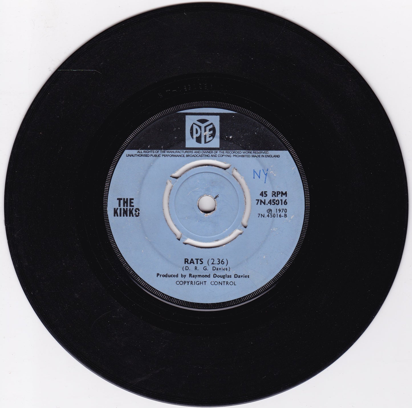 The Kinks ‎– Apeman (Pye 1970) 7" vinyl single G+/-