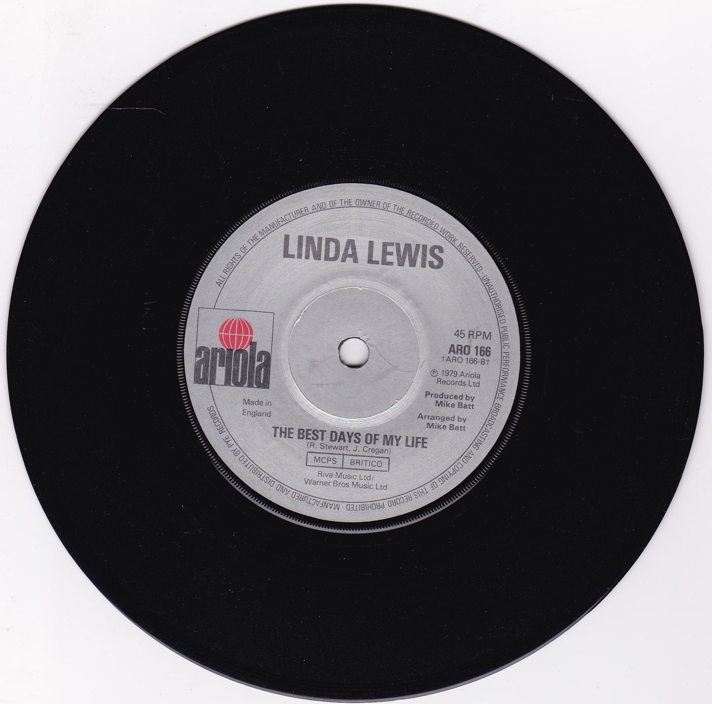 Linda Lewis – I'd Be Surprisingly Good For You (Ariola 1979) 7" vinyl single G+/-