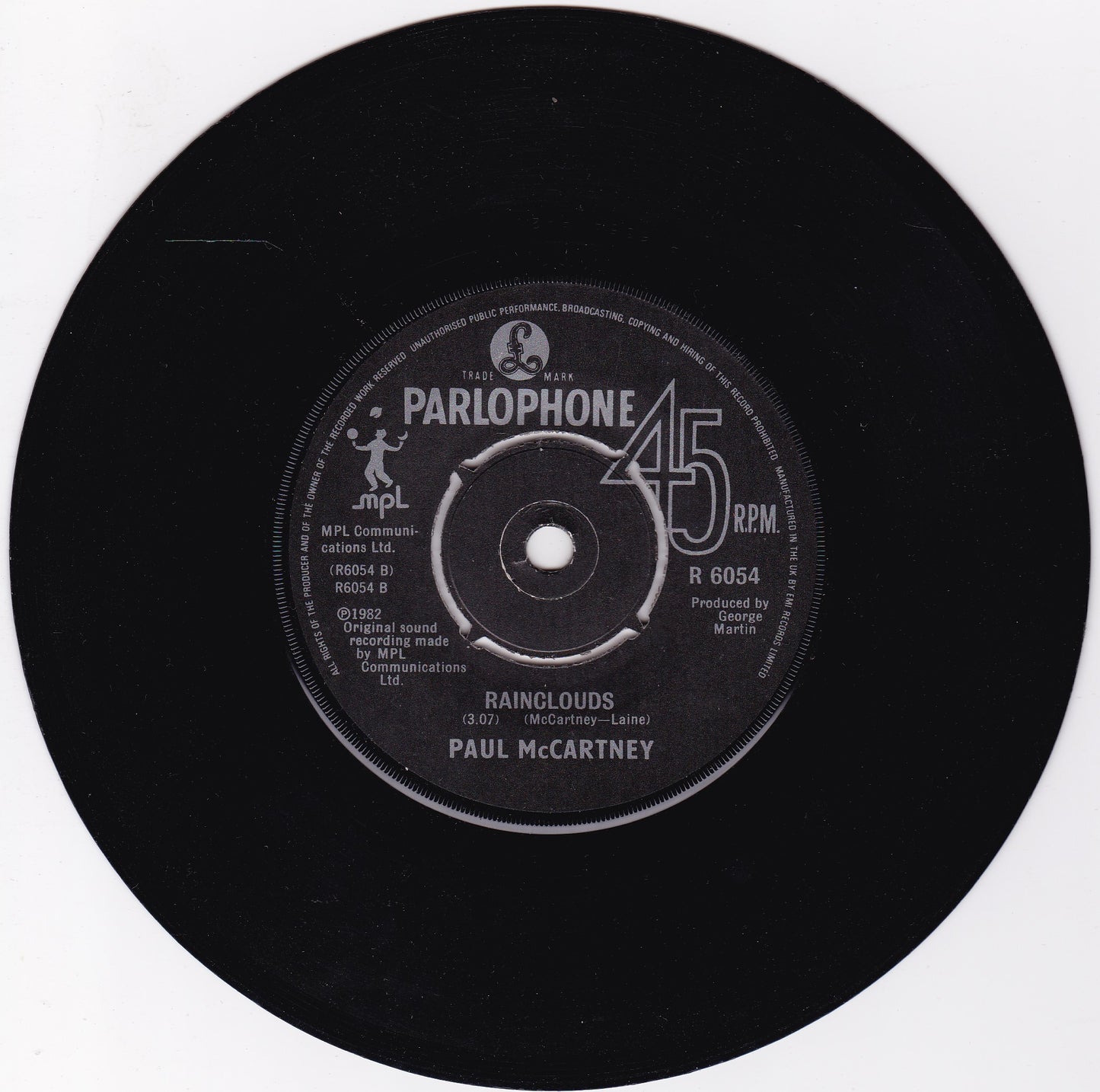 Paul McCartney – Ebony And Ivory (Parlophone 1982) 7" vinyl single G+/-