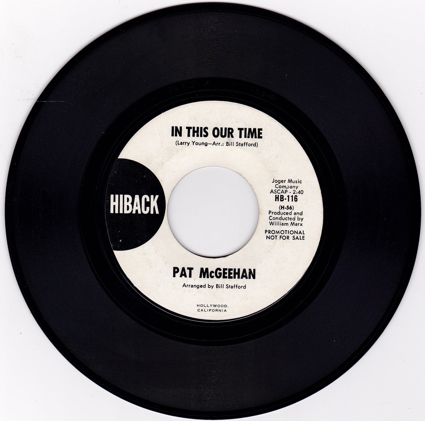 Pat McGeehan ‎– Requiem For A King (Hiback 1968) 7" vinyl single promo G+/- jukebox