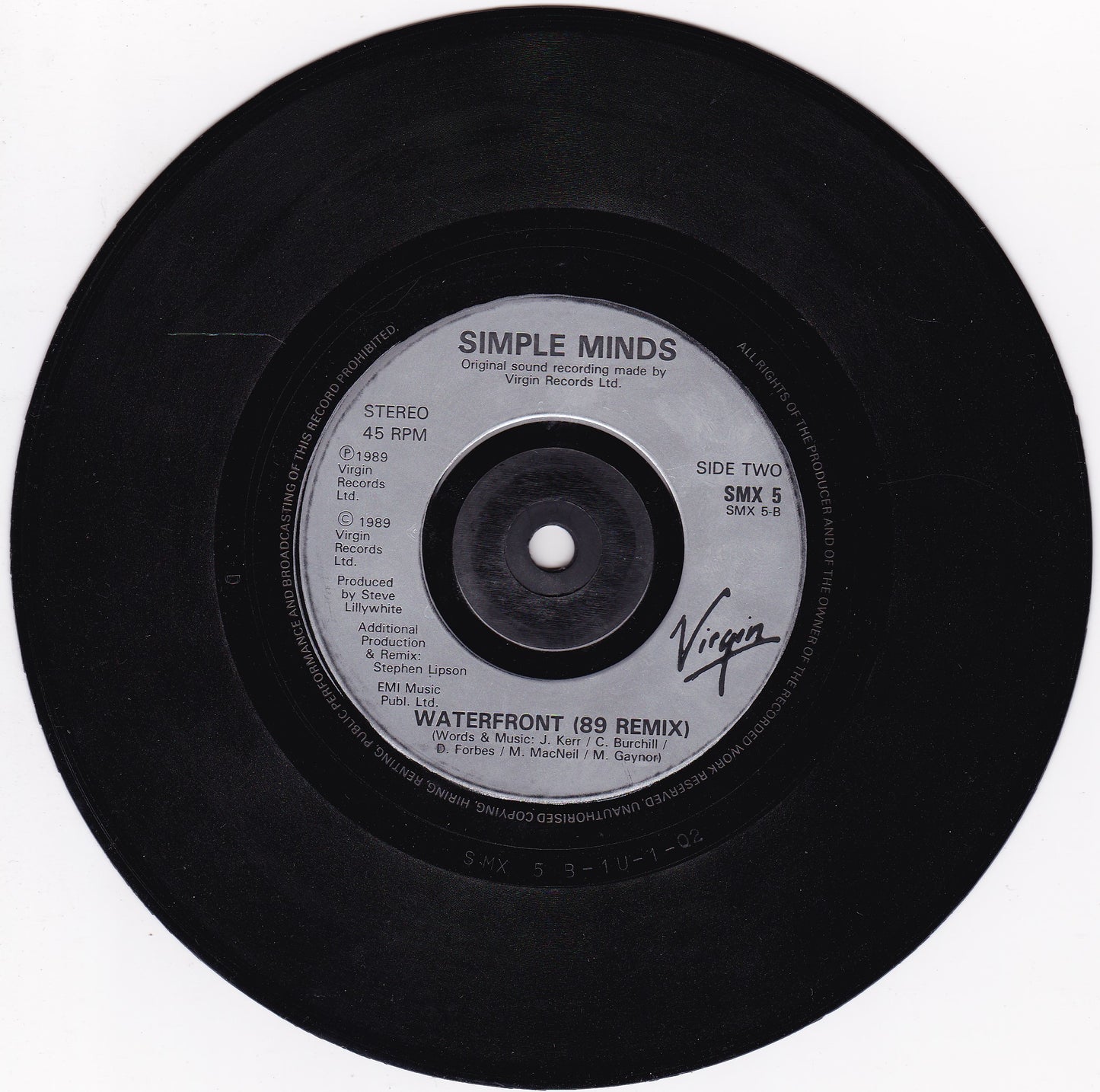 Simple Minds ‎– Kick It In (Virgin 1989) 7" vinyl single G+/-