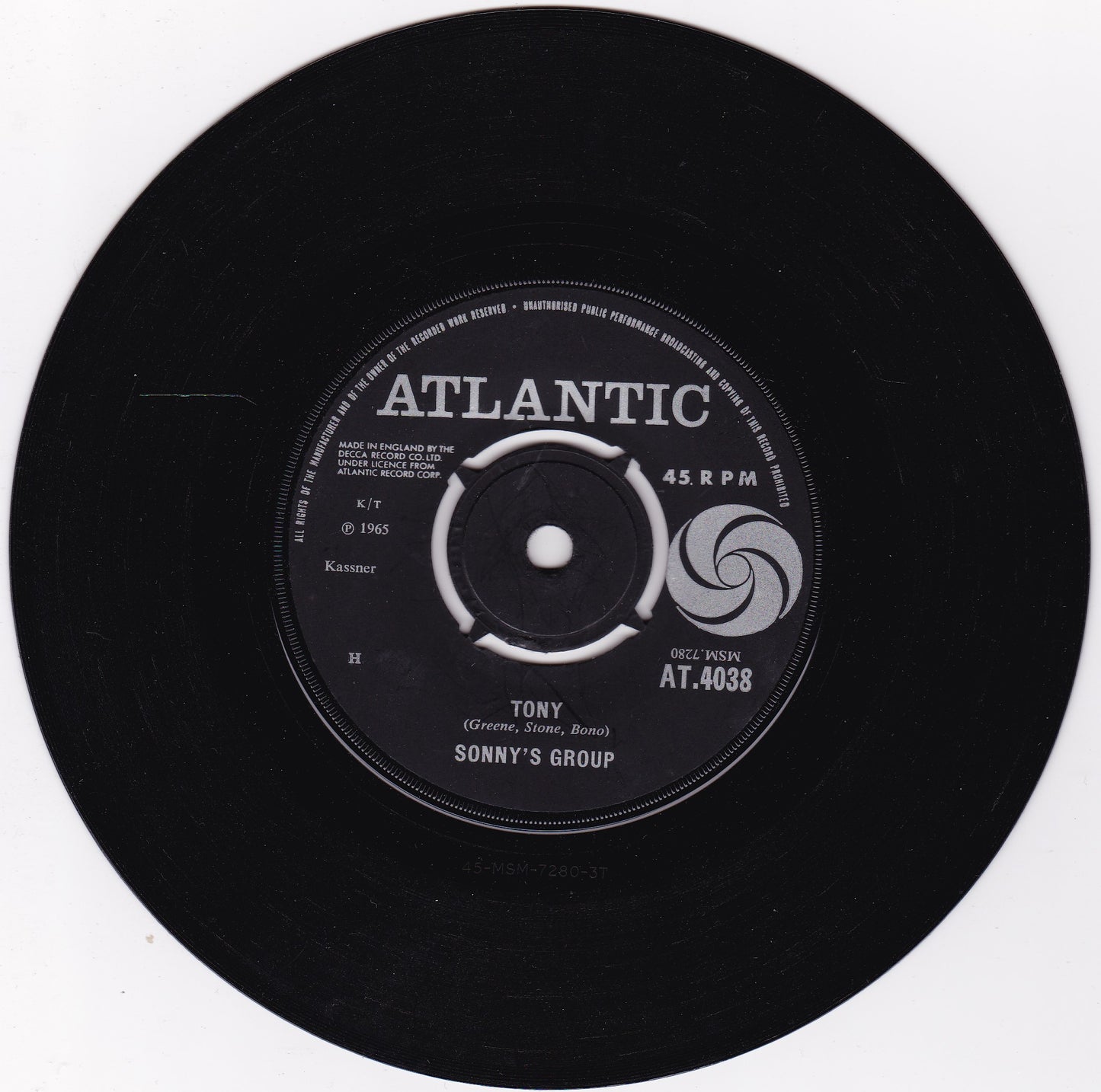 Sonny - Laugh At Me (Atlantic 1965) 7" vinyl single G+/-