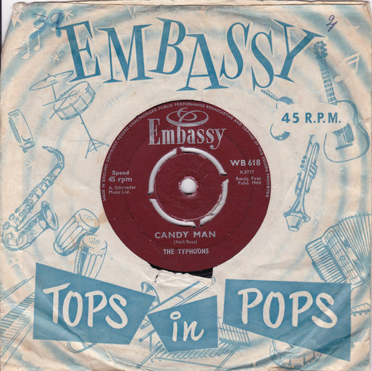 The Typhoons - Bits And Pieces (Embassy 1964) 7" vinyl single VG/G+