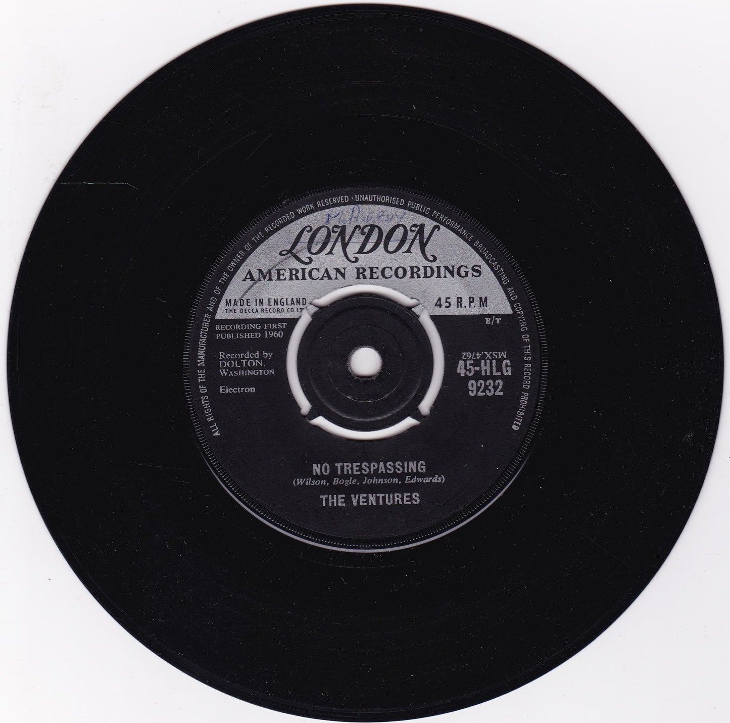 The Ventures – Perfidia (London 1960) 7" vinyl single G+/-