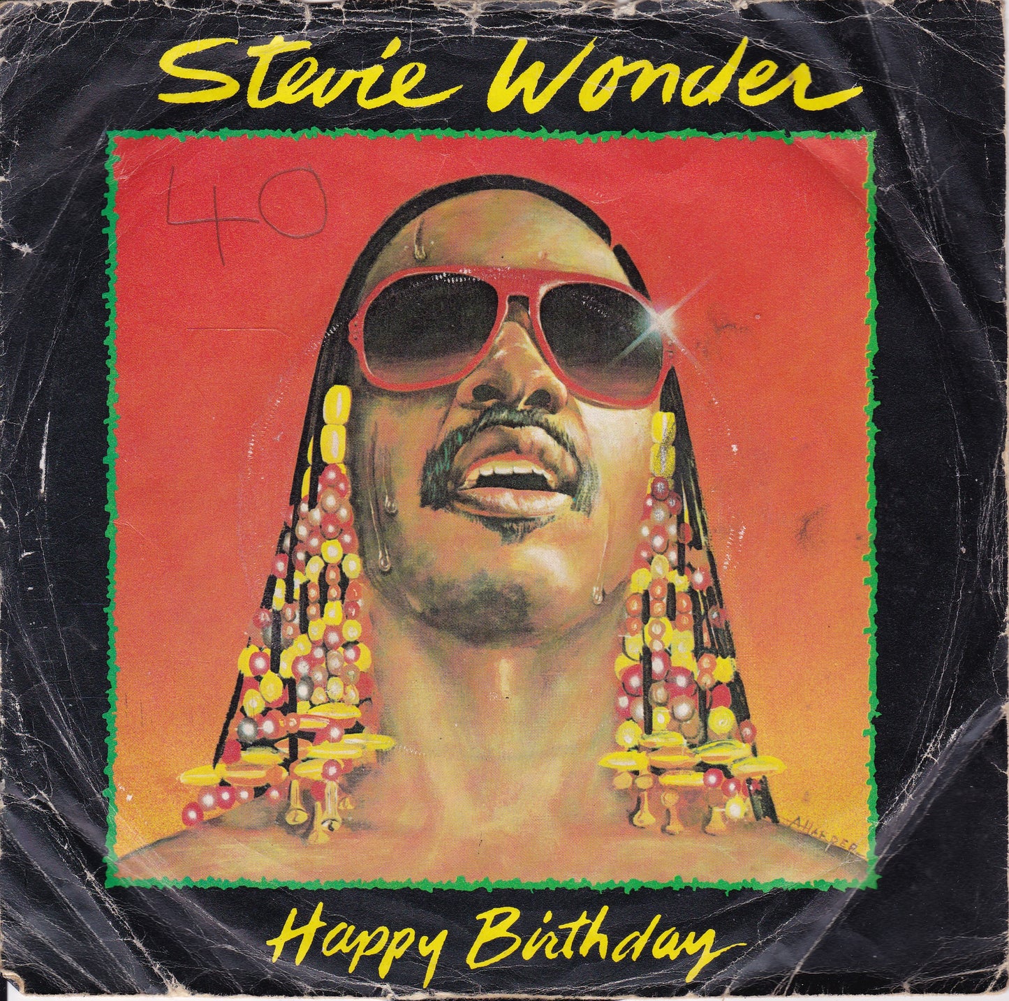 Stevie Wonder – Happy Birthday (Motown 1980) 7" vinyl single VG/G+