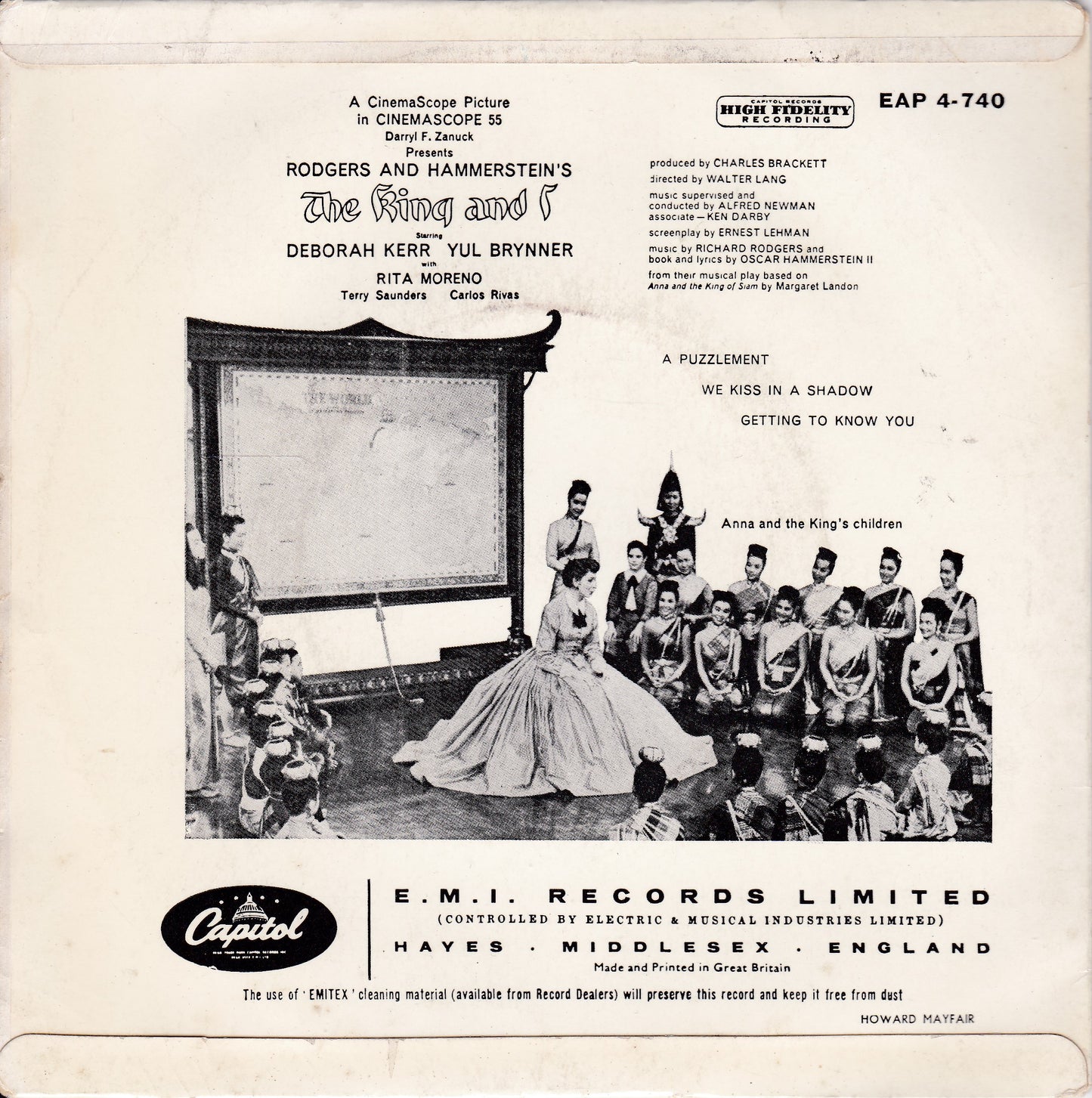 Rodgers And Hammerstein ‎– The King And I (Capitol) 7" vinyl EP G+/VG