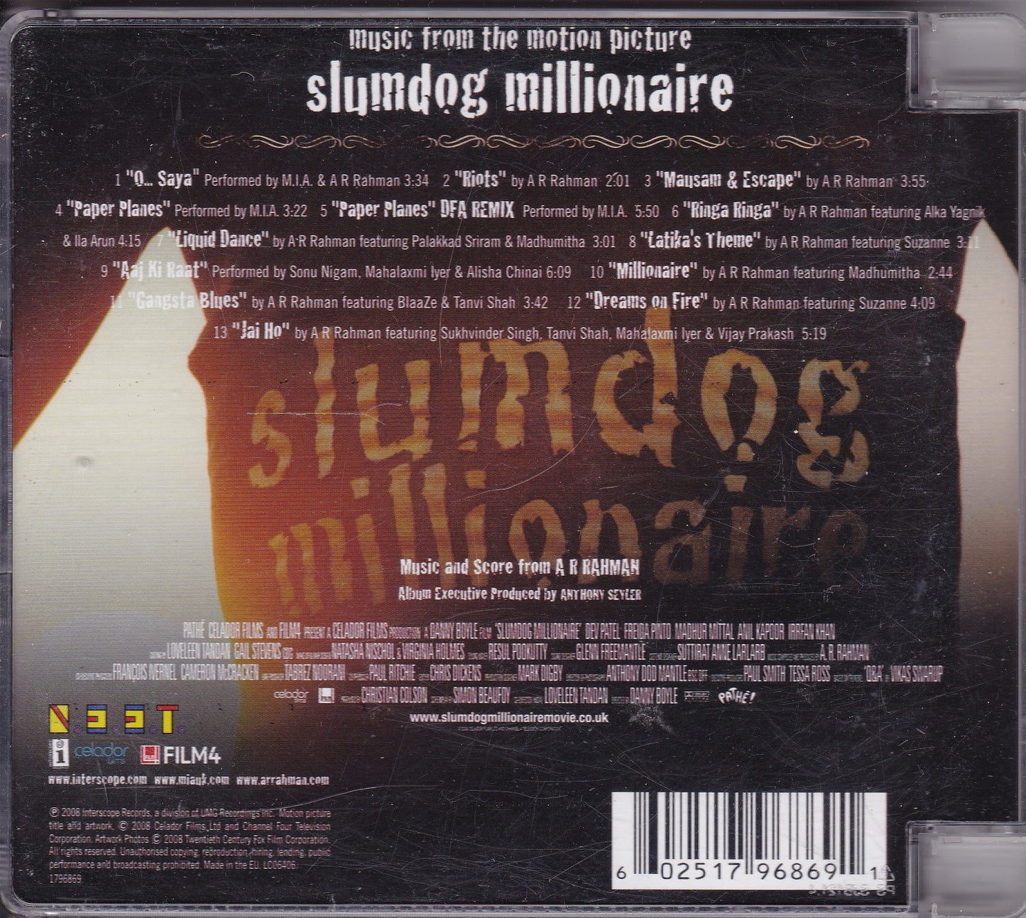 A R Rahman – Slumdog Millionaire (2009) CD album