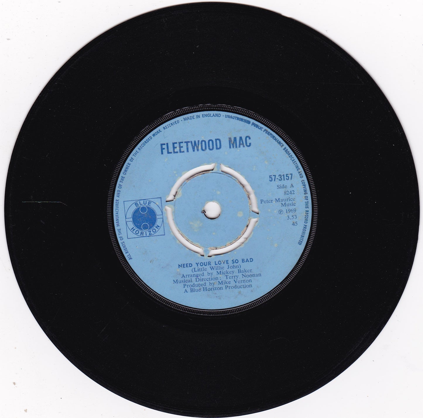 Fleetwood Mac ‎– Need Your Love So Bad (1969) 7" vinyl single G/-