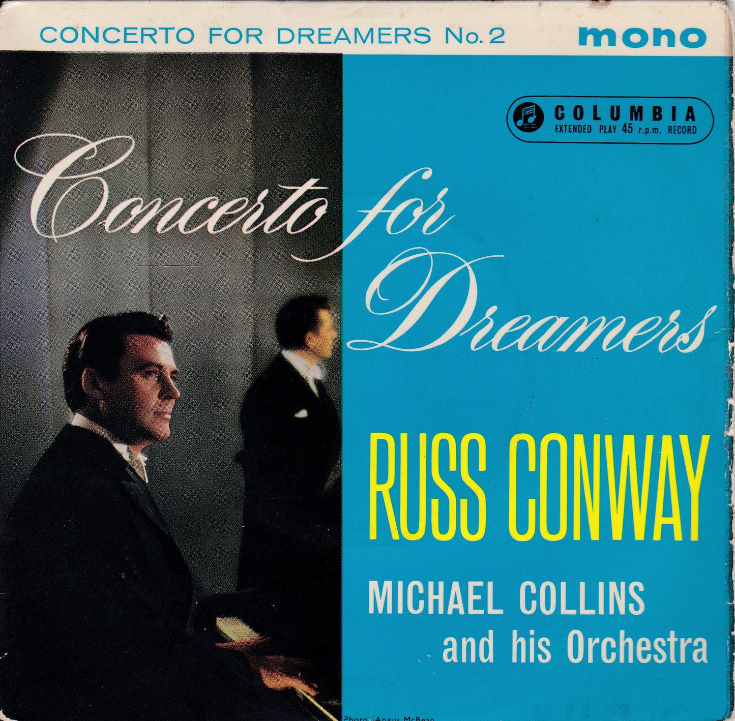 Russ Conway ‎– Concerto For Dreamers No.2 (Columbia 1962) 7" vinyl P/S EP VG/VG