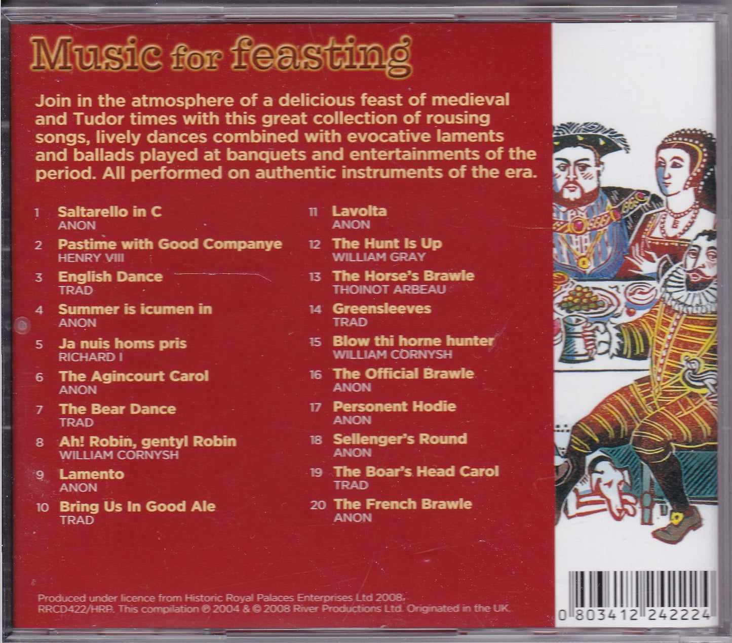 Historic Royal Palaces - Music For Feasting (2008) CD album