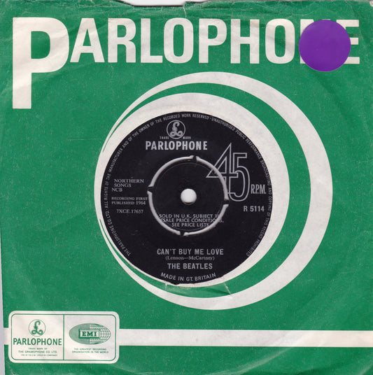 The Beatles – Can't Buy Me Love (Parlophone, 1964) 7" vinyl single VG/-