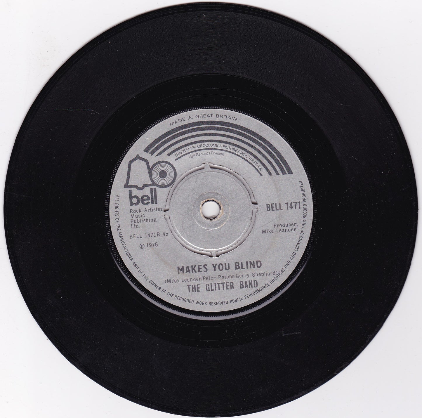 The Glitter Band ‎– People Like You And People Like Me (Bell 1976) 7" vinyl single G+/-