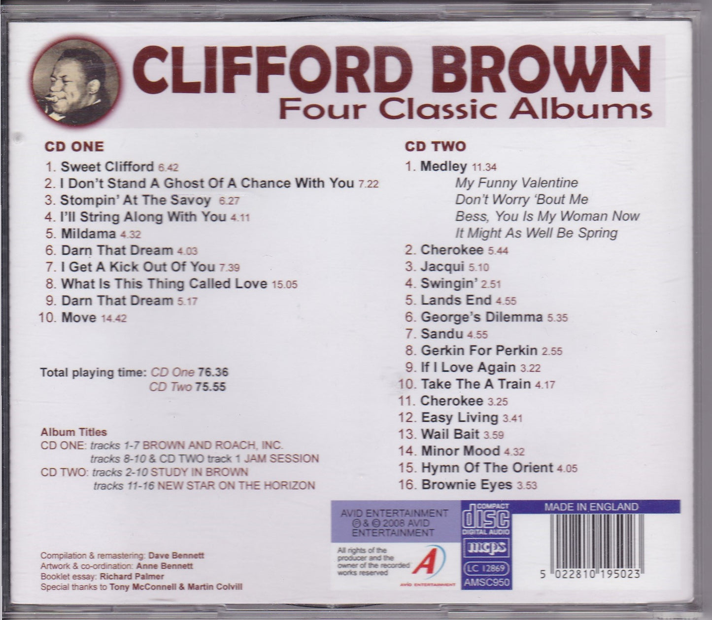 Clifford Brown ‎– Four Classic Albums (2008) 2xCD album