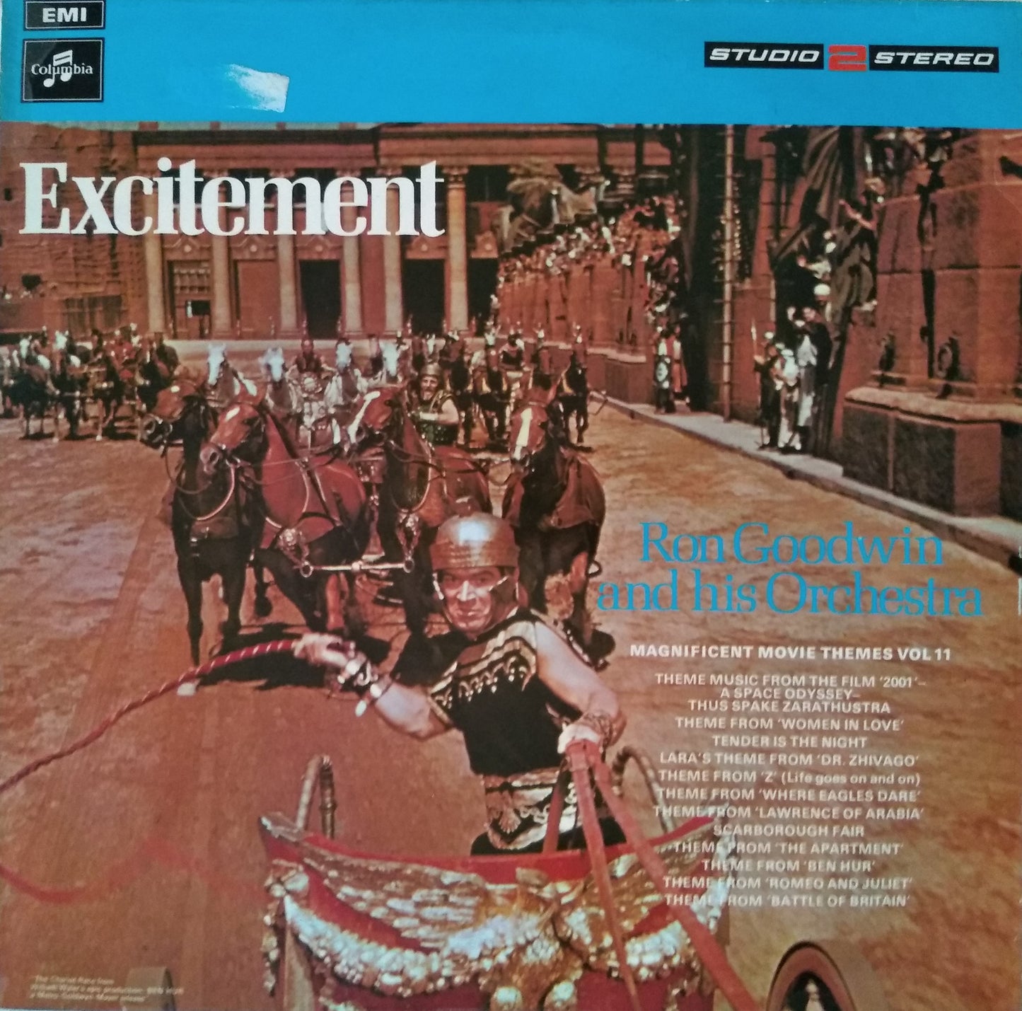 Ron Goodwin And His Orchestra – Excitement! (Columbia 1970) 12" vinyl LP VG/VG