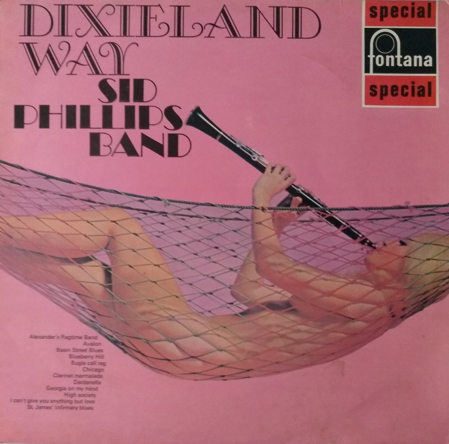 Sid Phillips Band ‎– Dixieland Way (Fontana 1969) 12" vinyl LP VG/VG