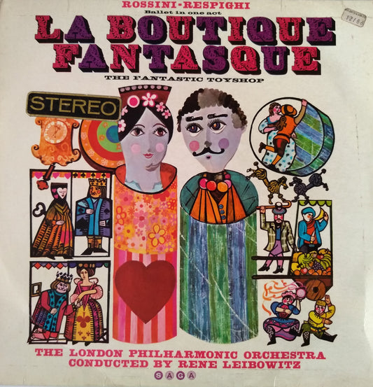 Rossini, Respighi, London Philharmonic Orchestra ‎– La Boutique Fantasque = The Fantastic Toyshop (Saga 1965) 12" vinyl LP VG/VG