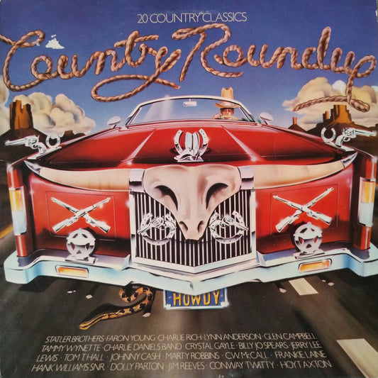 Various ‎– Country Roundup - 20 Country Classics (Polystar 1980) 12" vinyl LP G+/VG