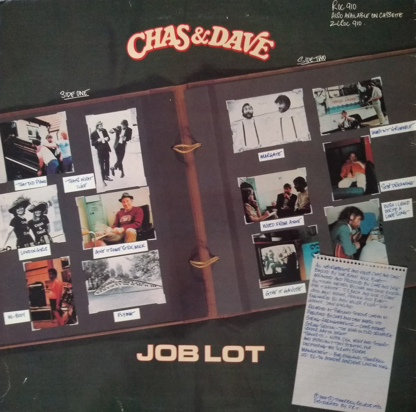 Chas & Dave ‎– Job Lot (Rockney 1982) 12" vinyl LP VG/VG