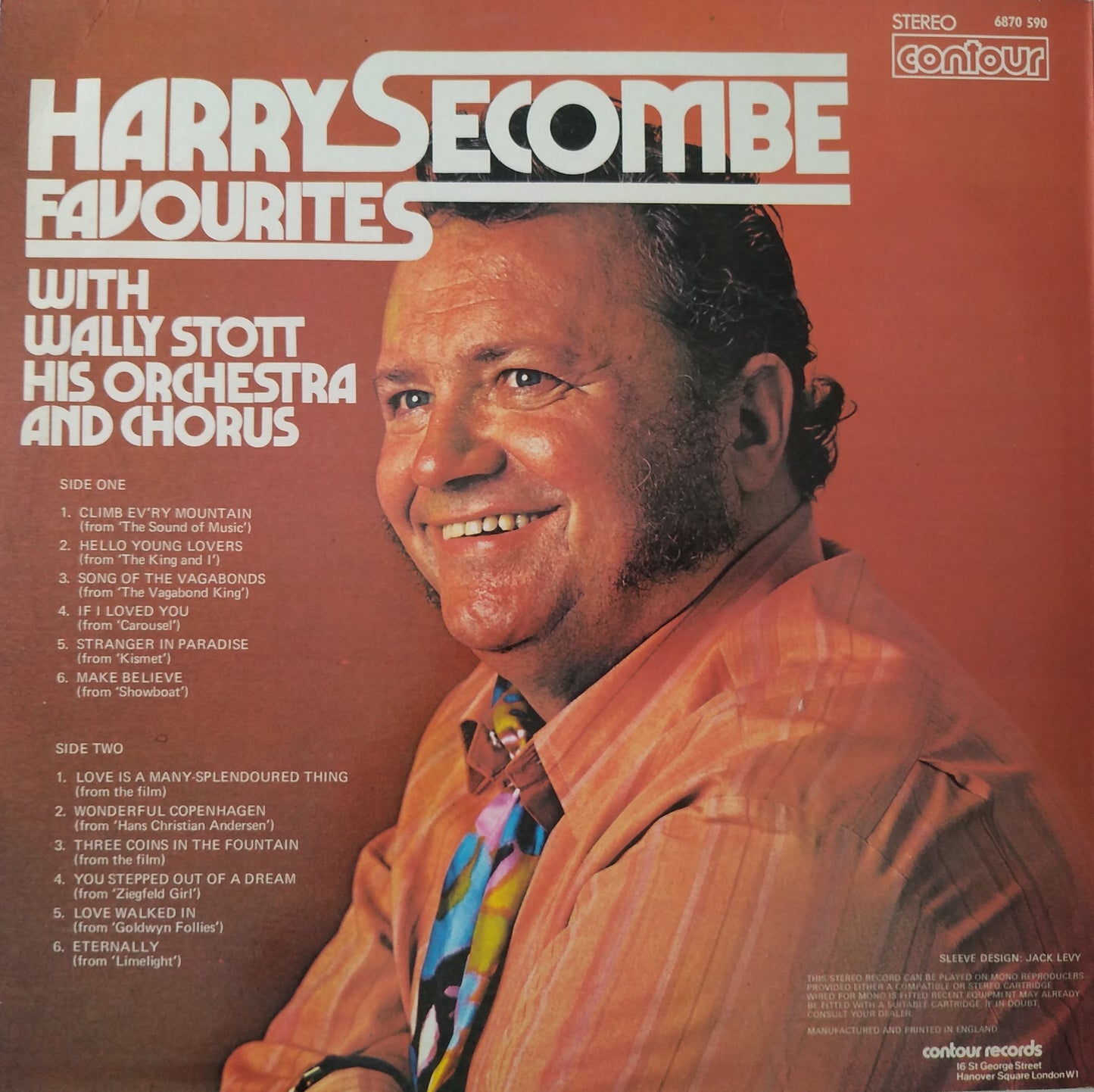 Harry Secombe – Favourites (Contour) 12" vinyl LP VG/VG