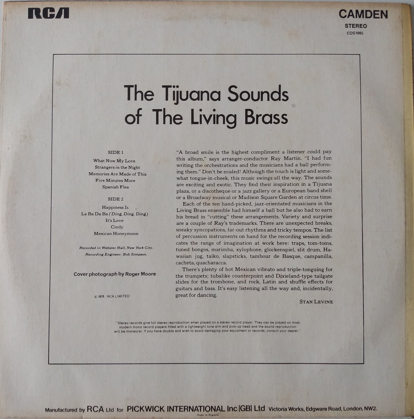 Living Brass – The Tijuana Sounds Of The Living Brass (RCA 1970) 12" vinyl LP VG/VG