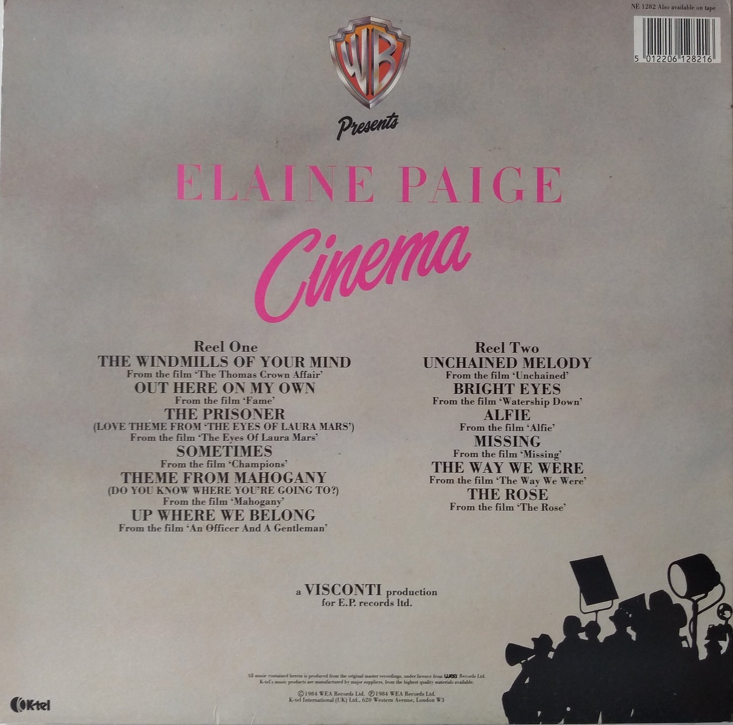 Elaine Paige ‎– Cinema (K-Tel 1984) 12" vinyl LP VG/VG