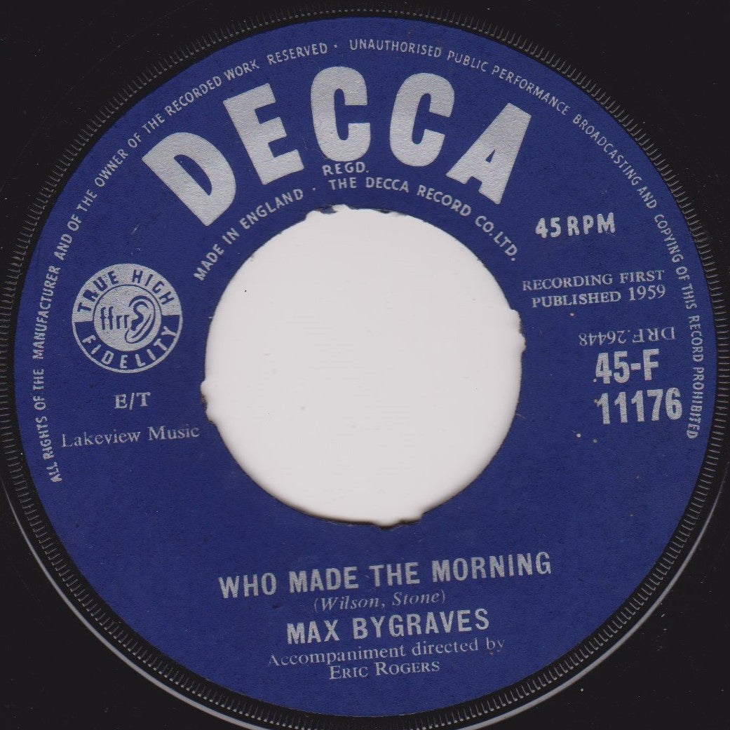 Max Bygraves ‎– Jingle Bell Rock (Decca 1959) 7" vinyl single VG/-