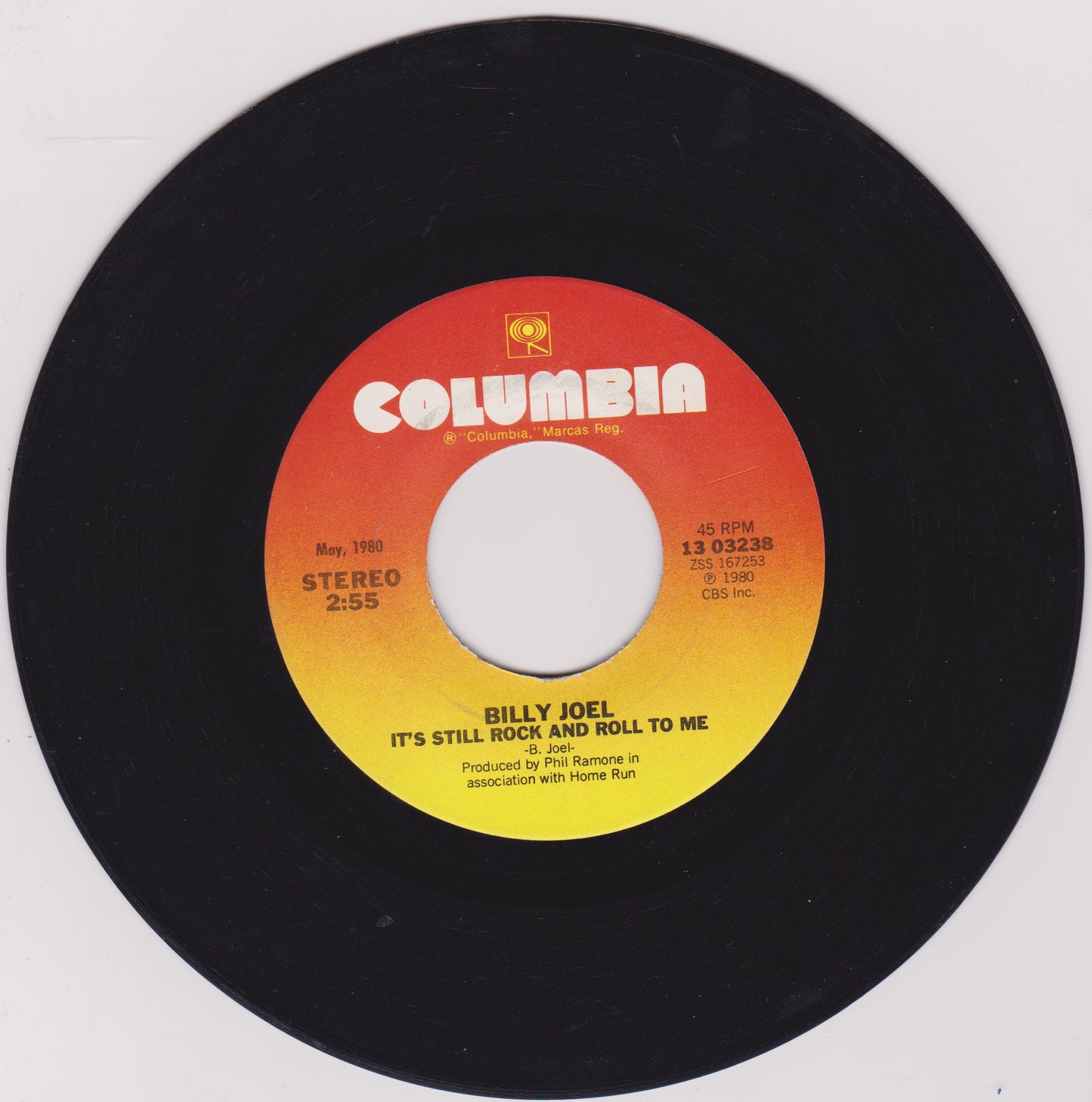 Billy Joel – It's Still Rock And Roll To Me / Don't Ask Me Why 7" US vinyl VG/- jukebox centre