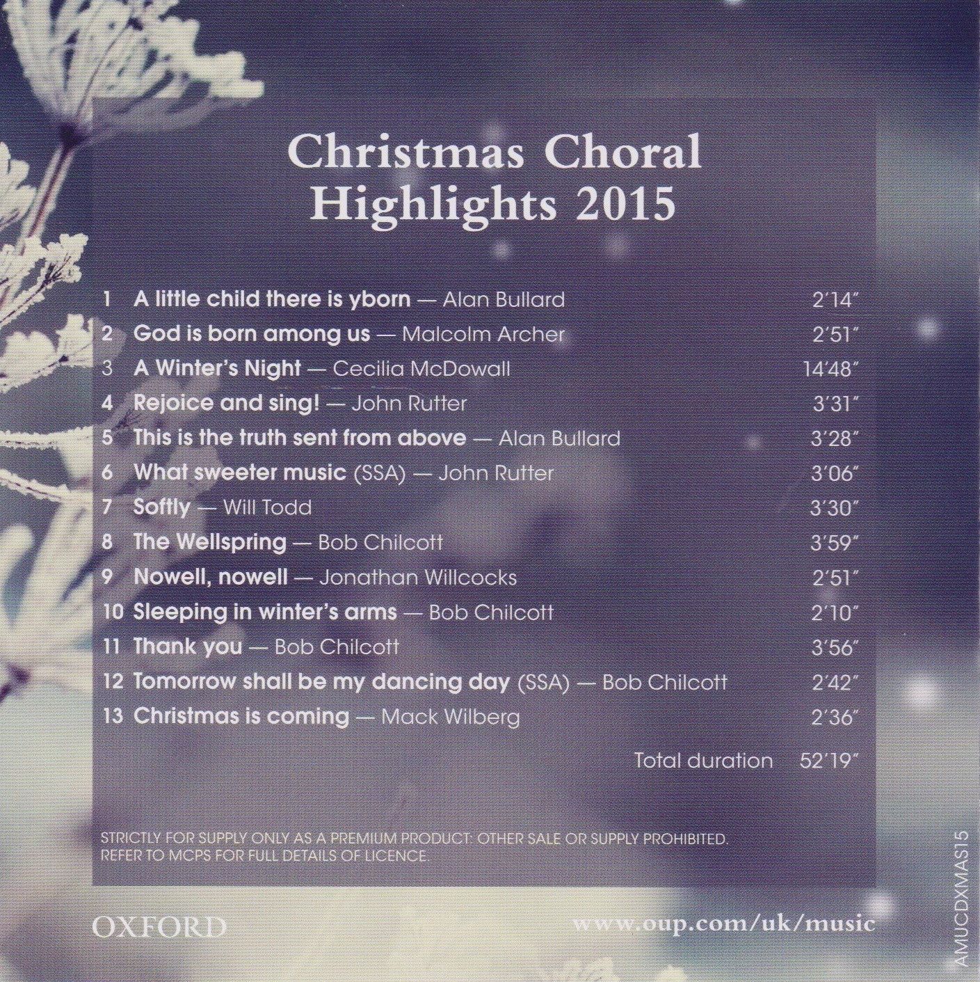 Various - Christmas Choral Highlights 2015 CD album