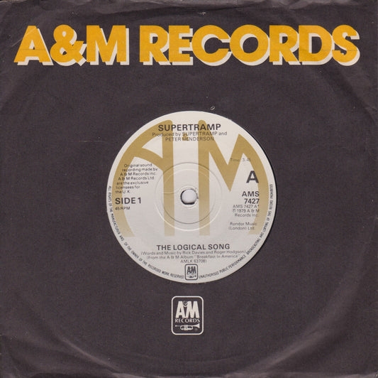 Supertramp - The Logical Song (A&M 1979) 7" vinyl single VG/VG