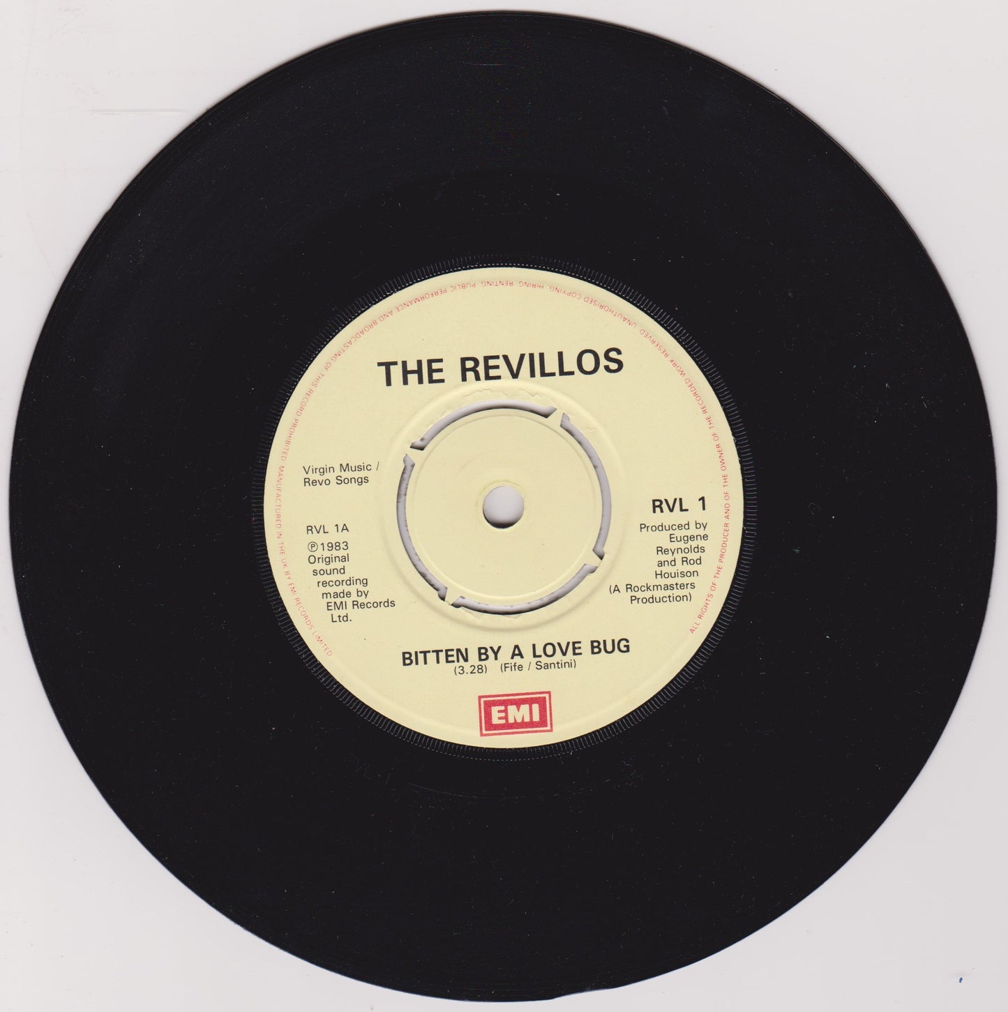 The Revillos ‎– Bitten By A Love Bug (EMI 1983) 7" vinyl P/S single VG/VG