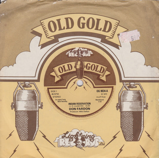 Don Fardon – Indian Reservation (Old Gold 1979) 7" vinyl single VG/VG