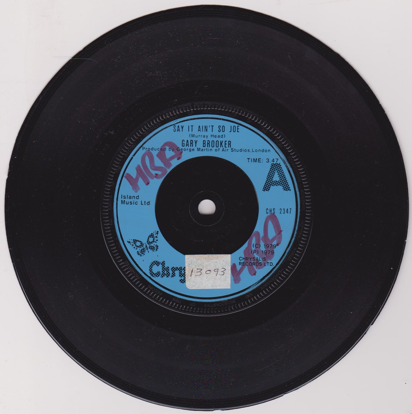 Gary Brooker – Say It Ain't So Joe (Chrysalis 1979) 7" vinyl P/S single VG/VG
