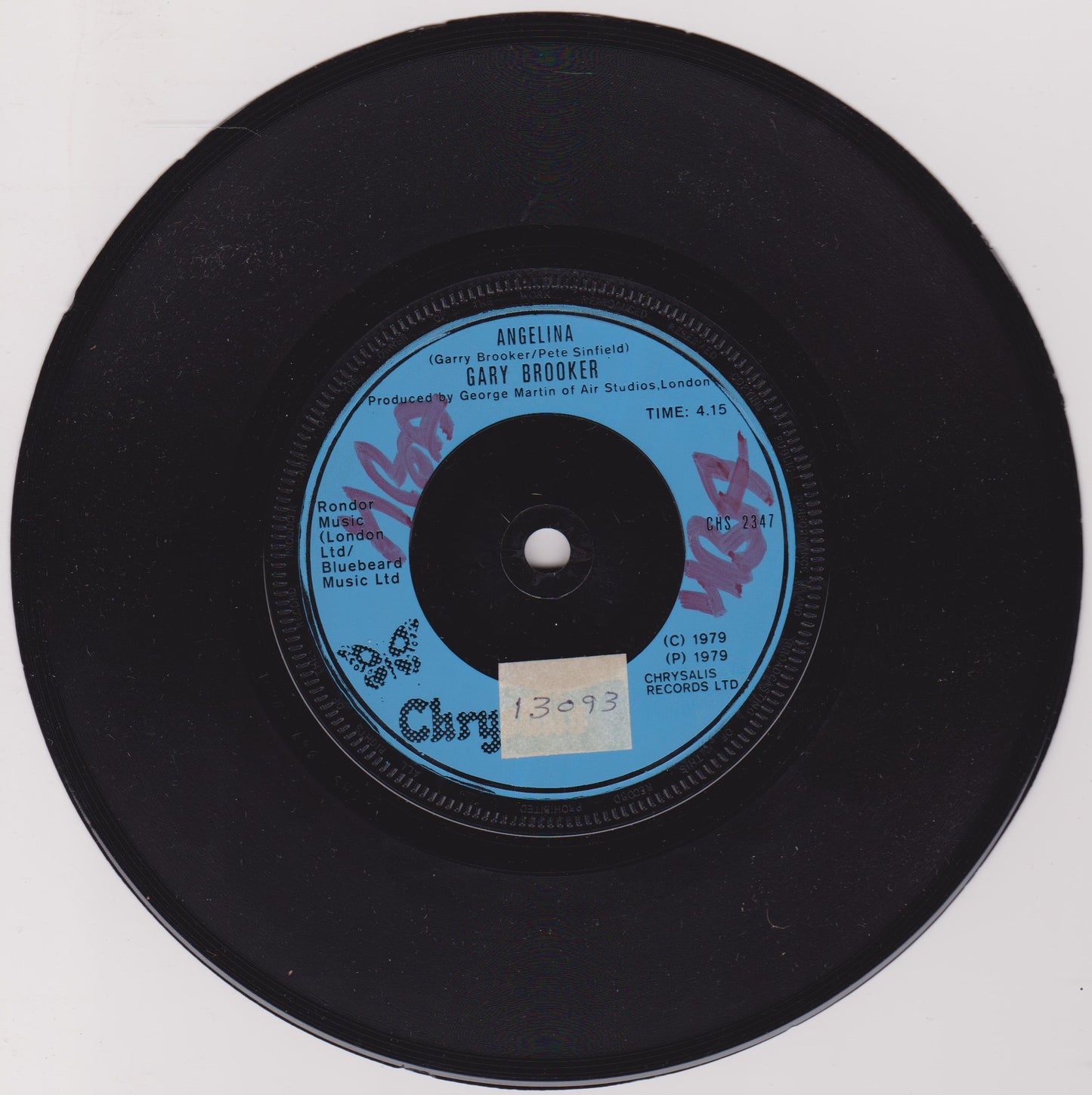 Gary Brooker – Say It Ain't So Joe (Chrysalis 1979) 7" vinyl P/S single VG/VG