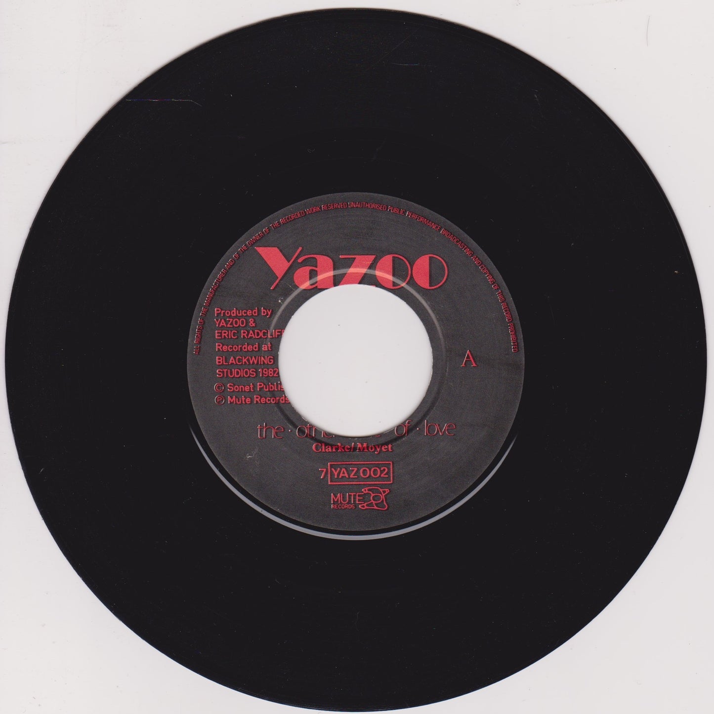 Yazoo – The Other Side Of Love (Mute 1982) 7" vinyl  single VG/- jukebox