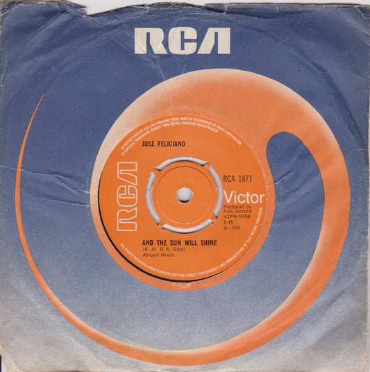 Jose Feliciano – And The Sun Will Shine (RCA 1969) 7" vinyl single VG/-