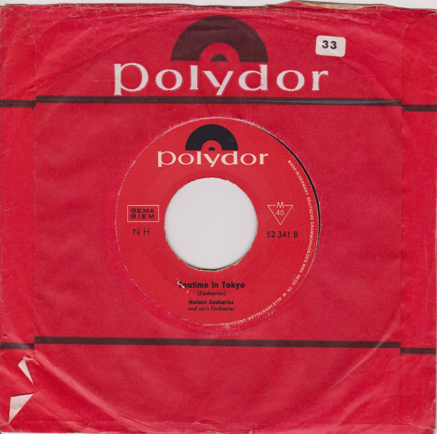 Helmut Zacharias Und Sein Orchester – Tokyo-Melody (Polydor) 7" vinyl single VG/-